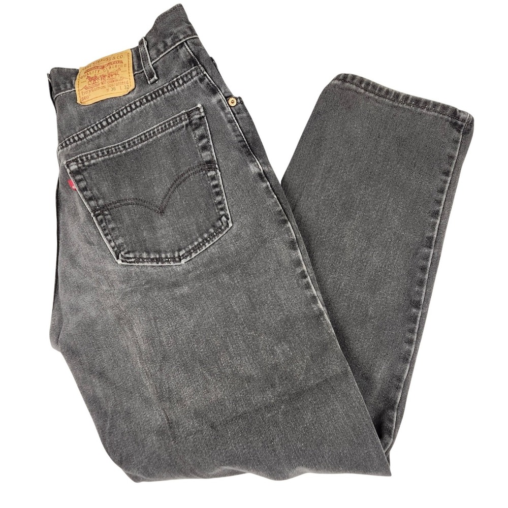 Vtg Levis 560 Jeans Mens 36x32 Black Loose Fit Tapered Leg 90's Y2K Made in USA